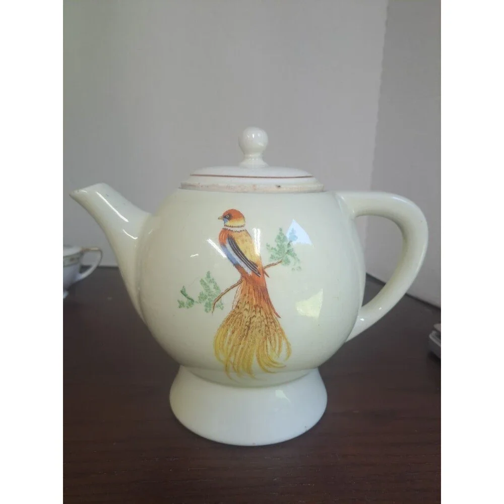 Vintage Enterprise Aluminum Drip-O-Lator  Coffee Pot Bird Of Paradise Design